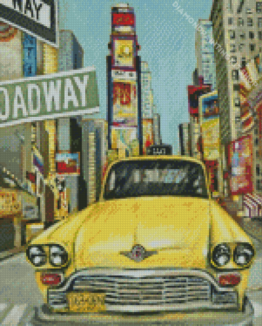 New York Taxi Art Diamond Painting