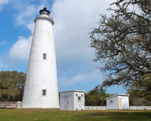 Ocracoke Lighthouse Diamond Painting