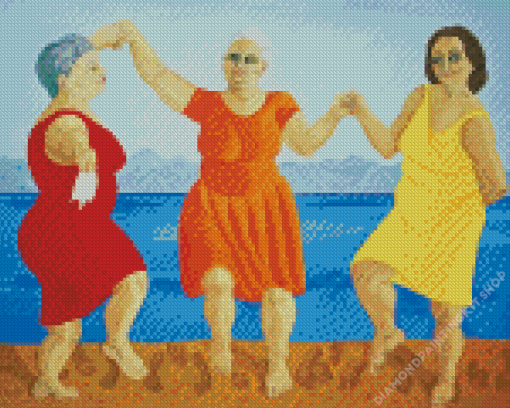 Old Women Dancing Art Diamond Painting