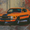 Orange 1970 Ford Mustang Diamond Painting