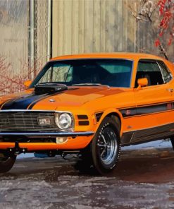 Orange 1970 Ford Mustang Diamond Painting