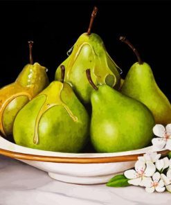 Pears Still Life in Bowl Diamond Painting