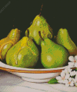 Pears Still Life in Bowl Diamond Painting