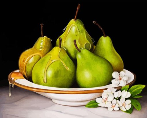 Pears Still Life in Bowl Diamond Painting