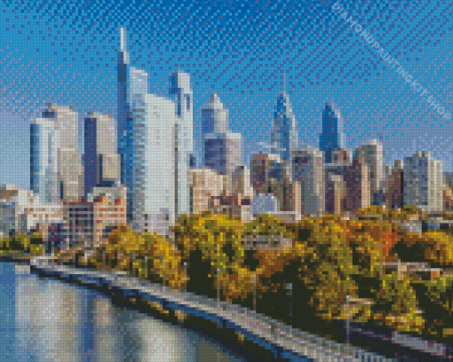 Philadelphia Skyline Diamond Painting