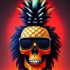 Pineapple Skull Diamond Painting