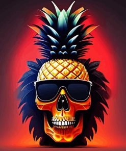 Pineapple Skull Diamond Painting