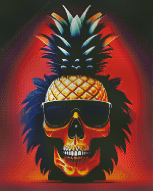 Pineapple Skull Diamond Painting