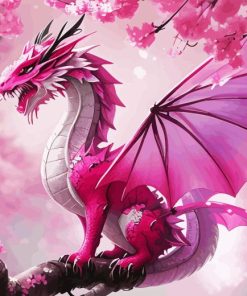 Pink Dragon Diamond Painting