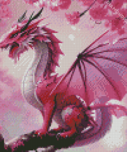 Pink Dragon Diamond Painting