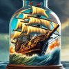 Pirate Ship In Bottle Diamond Painting