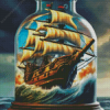 Pirate Ship In Bottle Diamond Painting