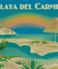 Playa Del Carmen Poster Diamond Painting