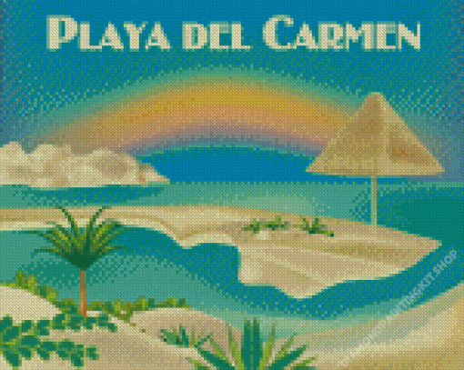 Playa Del Carmen Poster Diamond Painting