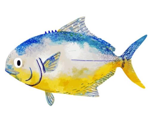 Pompano Fish Art Diamond Painting