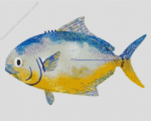 Pompano Fish Art Diamond Painting