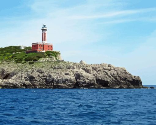 Punta Carena Lighthouse Diamond Painting