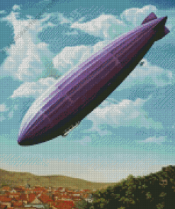 Purple Zeppelin Art Diamond Painting