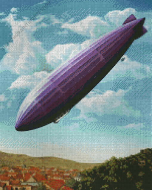 Purple Zeppelin Art Diamond Painting