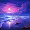 Purple Beach Diamond Painting