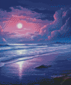 Purple Beach Diamond Painting