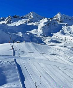 Stubai Glacier Ski Road Diamond Painting