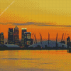 Sunset at Canary Wharf Diamond Painting