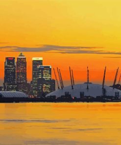 Sunset at Canary Wharf Diamond Painting