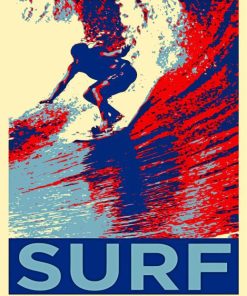 Surfing Pop Art Poster Diamond Painting