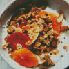 Tahini Granola with Orange Diamond Painting