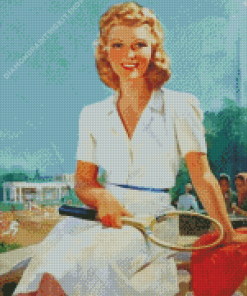 Tennis Player Gil Elvgren Diamond Painting