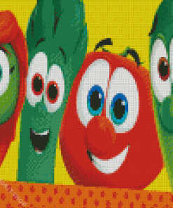 Veggie Tales Cartoon Characters Diamond Painting