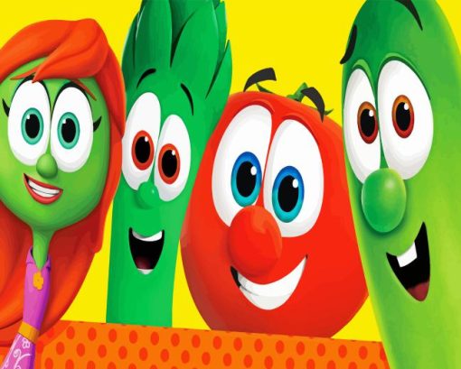 Veggie Tales Cartoon Characters Diamond Painting