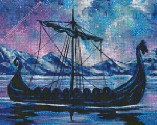 Viking Longship Diamond Painting