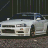 White Nissan Skyline Gtr R34 Diamond Painting