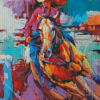 Abstract Horse Rodeo Diamond Painting