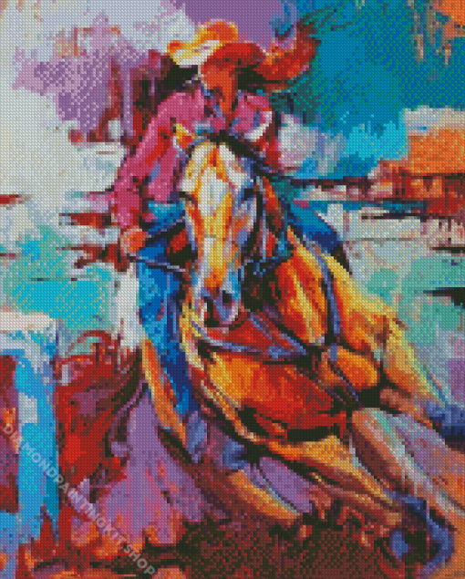 Abstract Horse Rodeo Diamond Painting