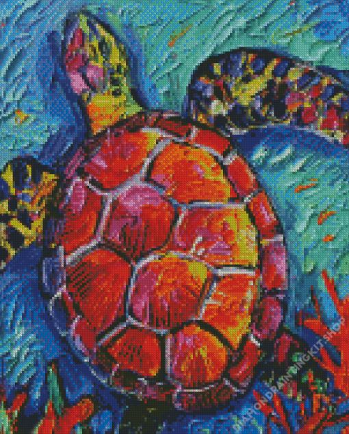 Abstract Colorful Turtle Diamond Painting