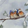 Adorable Birds and Snow Diamond Painting