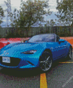 Blue Mazda Mx 5 Diamond Painting