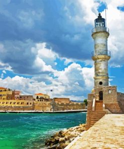 Chania Lighthouse Diamond Painting