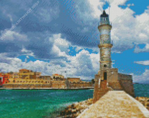 Chania Lighthouse Diamond Painting