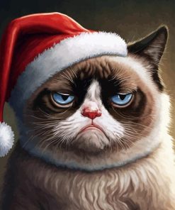 Christmas Grumpy Cat Diamond Painting