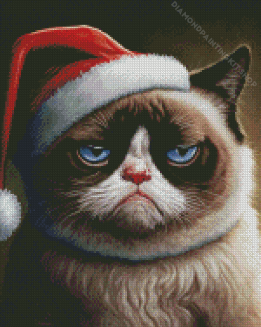 Christmas Grumpy Cat Diamond Painting