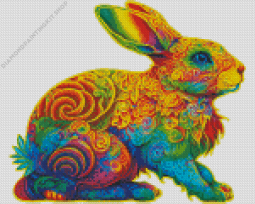 Colorful Mandala Rabbits Diamond Painting