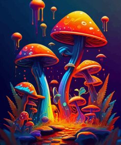 Colorful Mushroom Diamond Painting