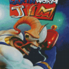 Earthworm Jim Diamond Painting