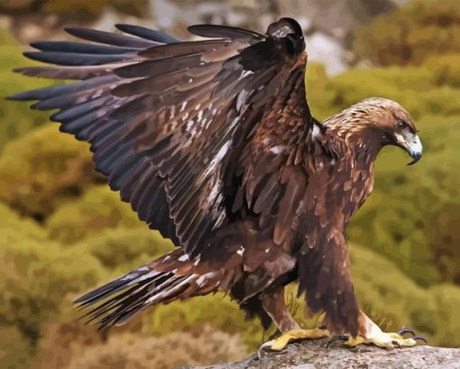 Golden Eagle Bird Diamond Painting