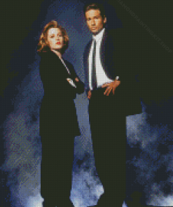 Mulder and Scully Diamond Painting