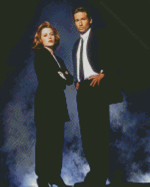 Mulder and Scully Diamond Painting